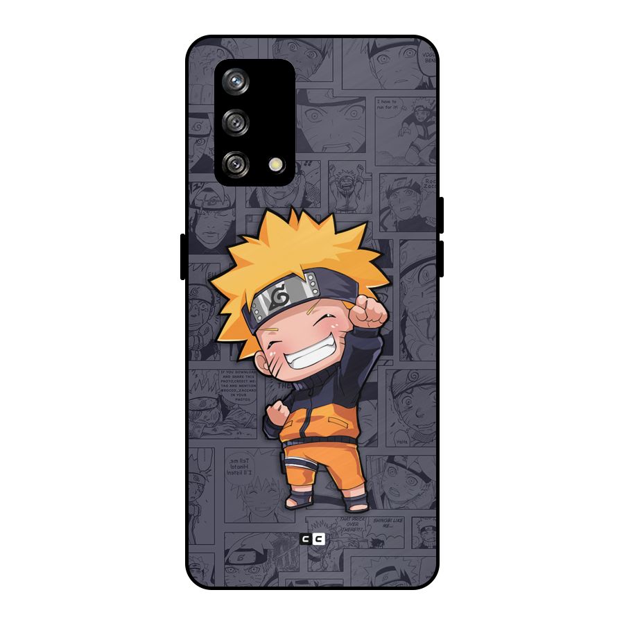 Cute Naruto Uzumaki Metal Back Case for Oppo F19