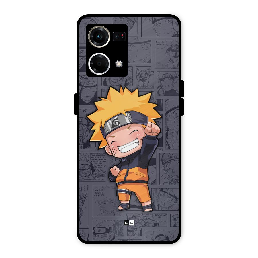 Cute Naruto Uzumaki Metal Back Case for Oppo F21s Pro 4G