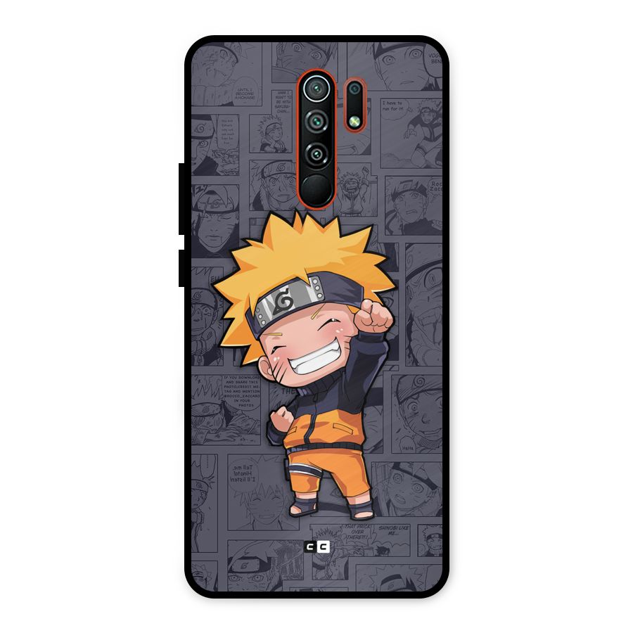 Cute Naruto Uzumaki Metal Back Case for Redmi 9 Prime