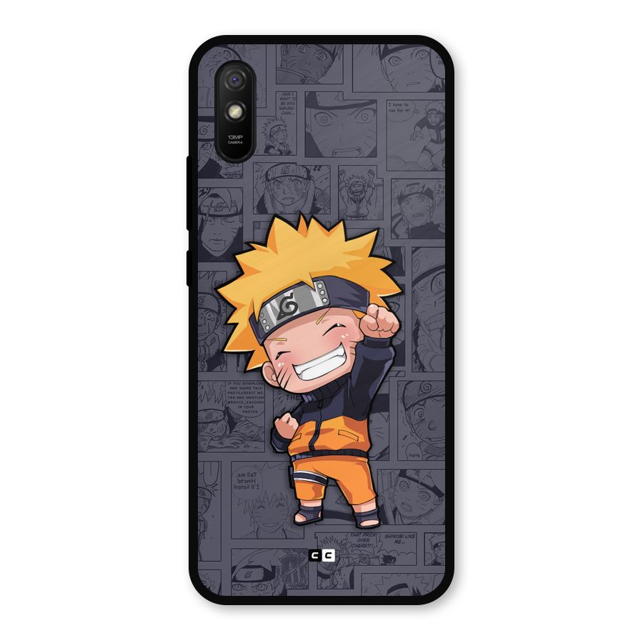 Cute Naruto Uzumaki Metal Back Case for Redmi 9a