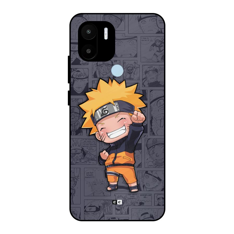 Cute Naruto Uzumaki Metal Back Case for Redmi A2 Plus