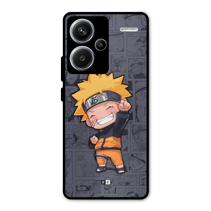 Cute Naruto Uzumaki Metal Back Case for Redmi Note 13 Pro Plus
