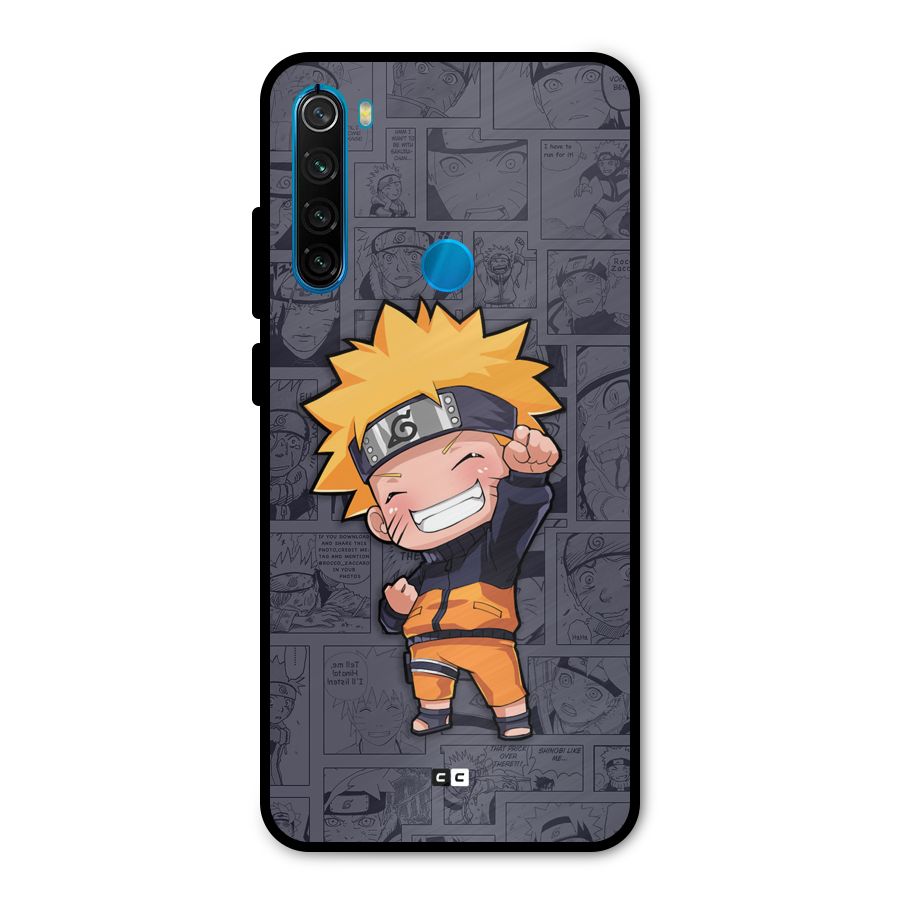 Cute Naruto Uzumaki Metal Back Case for Redmi Note 8