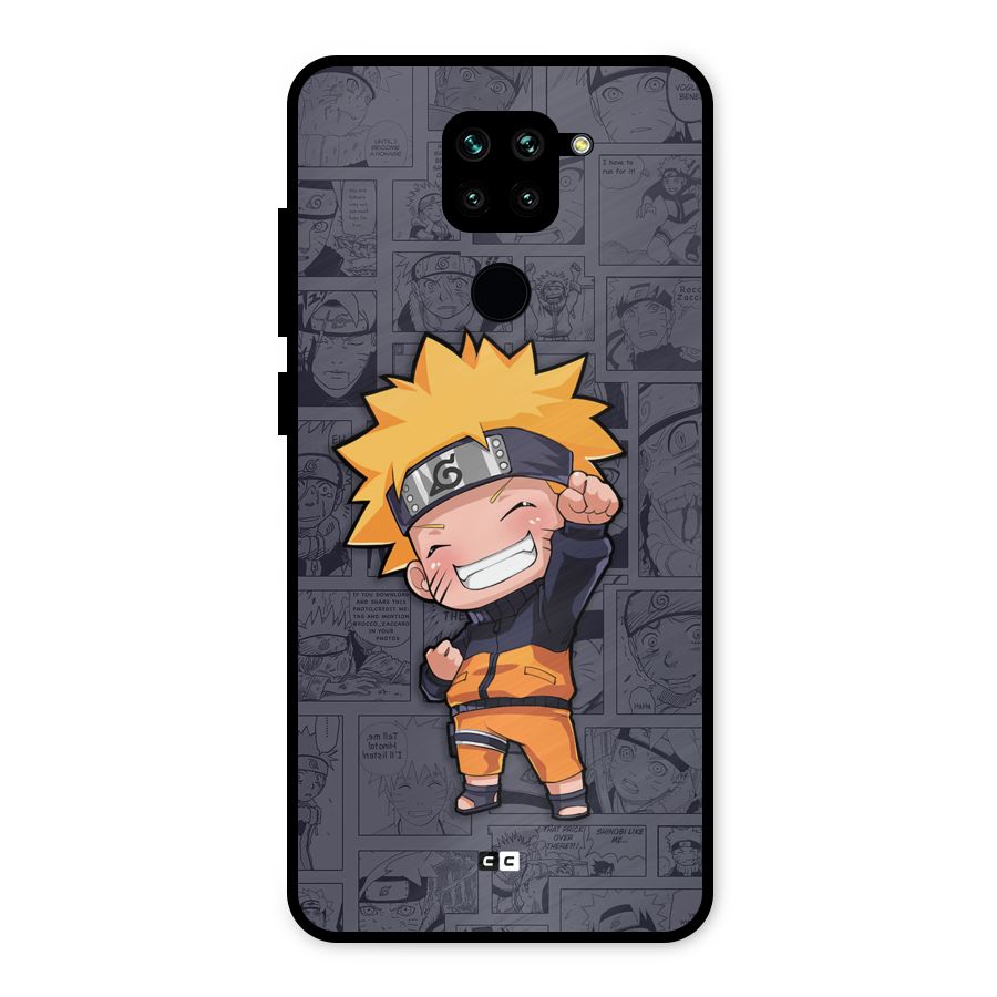 Cute Naruto Uzumaki Metal Back Case for Redmi Note 9