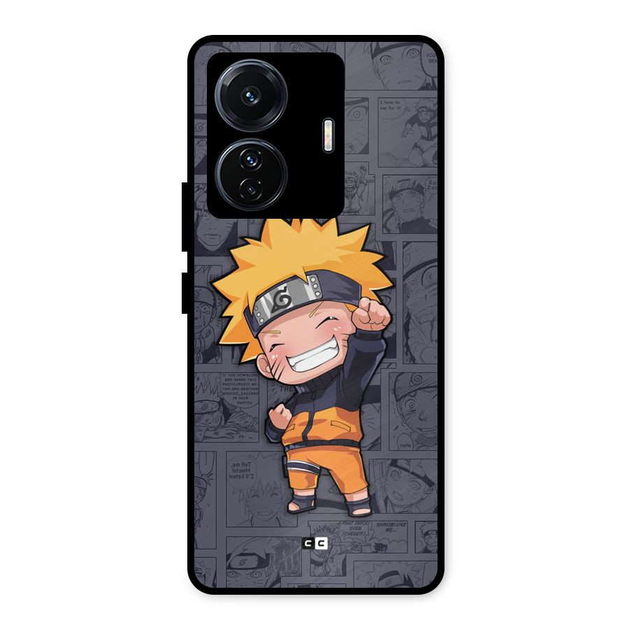 Cute Naruto Uzumaki Metal Back Case for Vivo T1 Pro