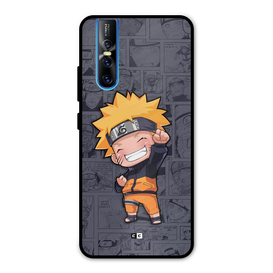Cute Naruto Uzumaki Metal Back Case for Vivo V15 Pro