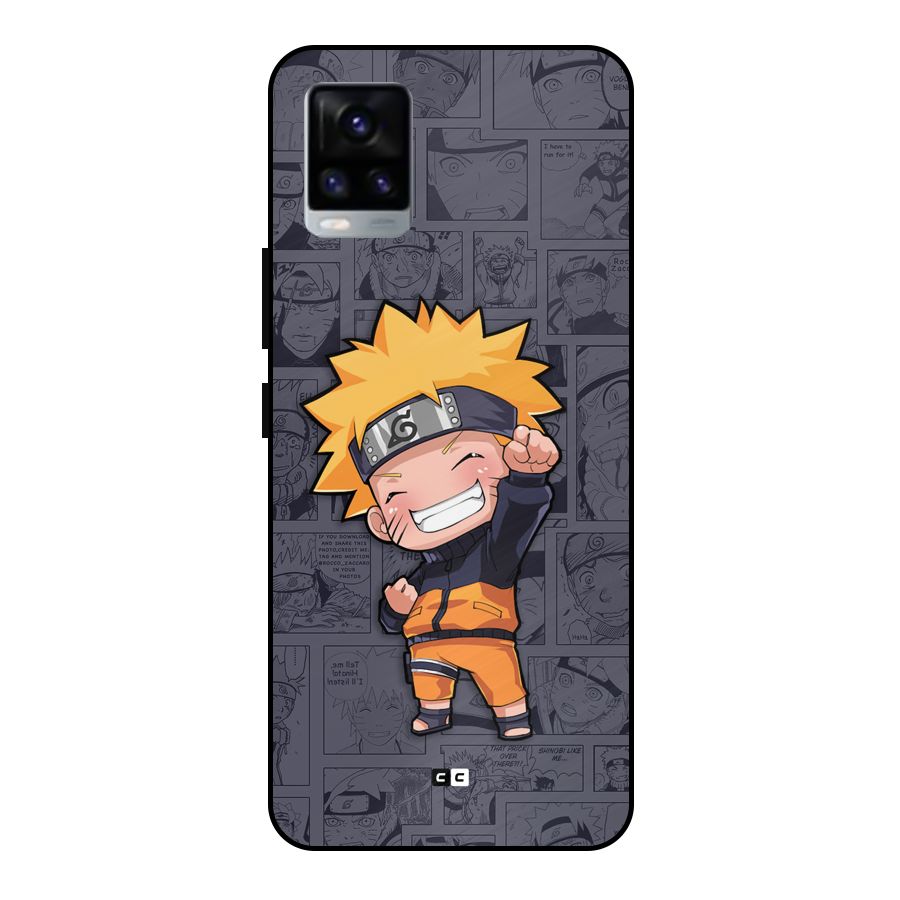 Cute Naruto Uzumaki Metal Back Case for Vivo V20 2021