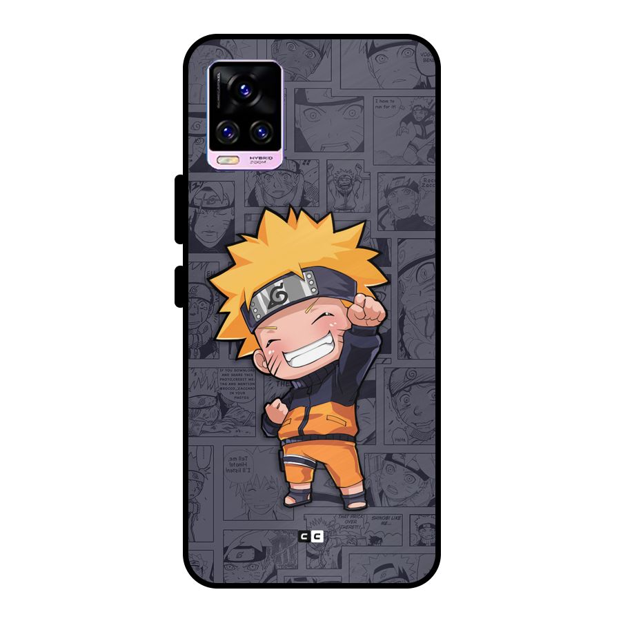 Cute Naruto Uzumaki Metal Back Case for Vivo V20 Pro
