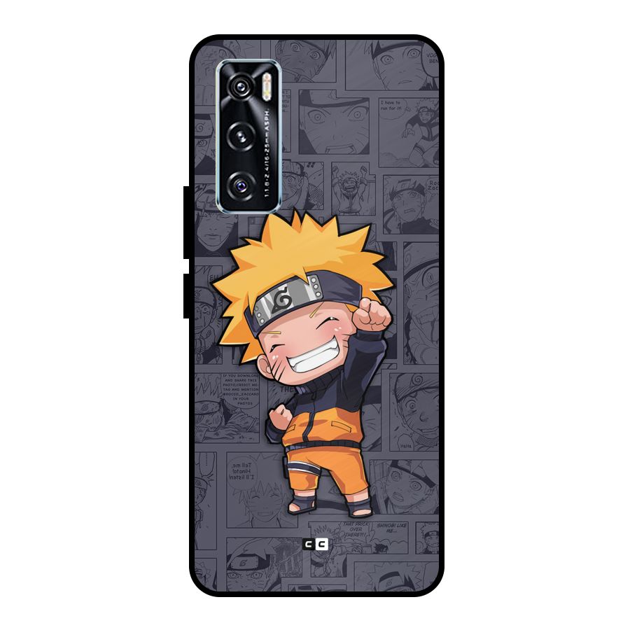 Cute Naruto Uzumaki Metal Back Case for Vivo V20 SE
