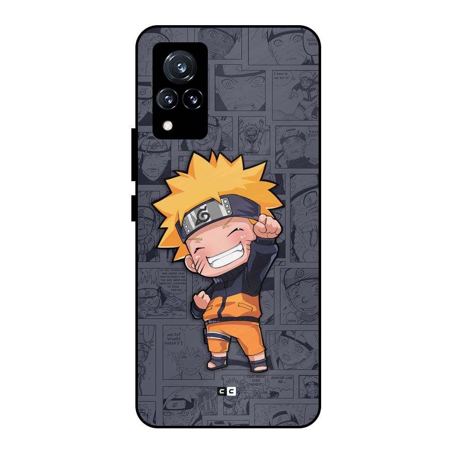 Cute Naruto Uzumaki Metal Back Case for Vivo V21 5G