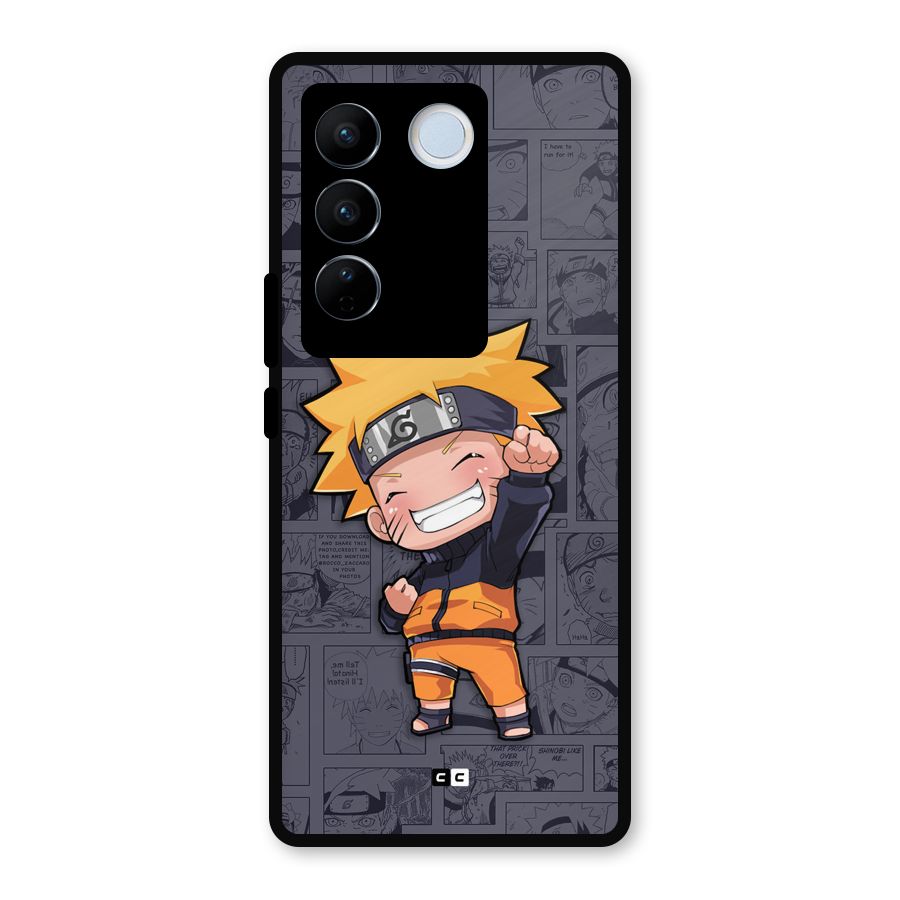 Cute Naruto Uzumaki Metal Back Case for Vivo V27