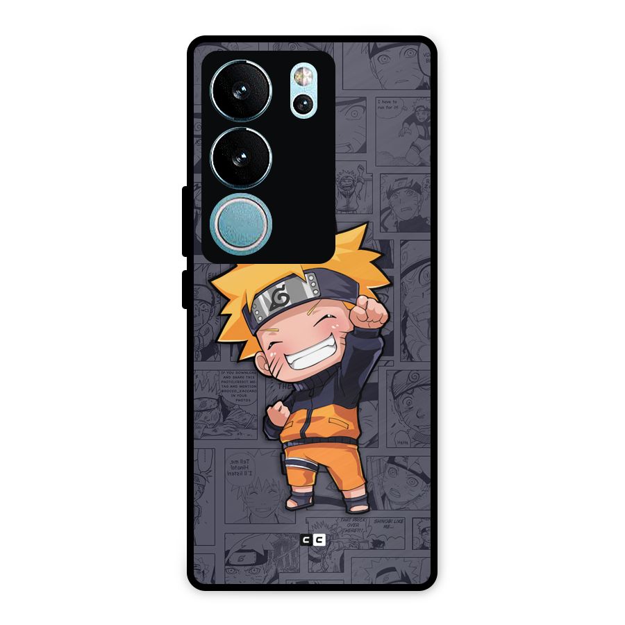 Cute Naruto Uzumaki Metal Back Case for Vivo V29 Pro