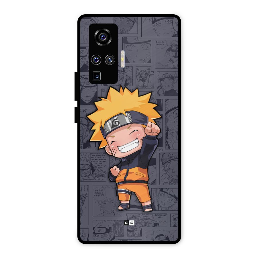 Cute Naruto Uzumaki Metal Back Case for Vivo X50 Pro