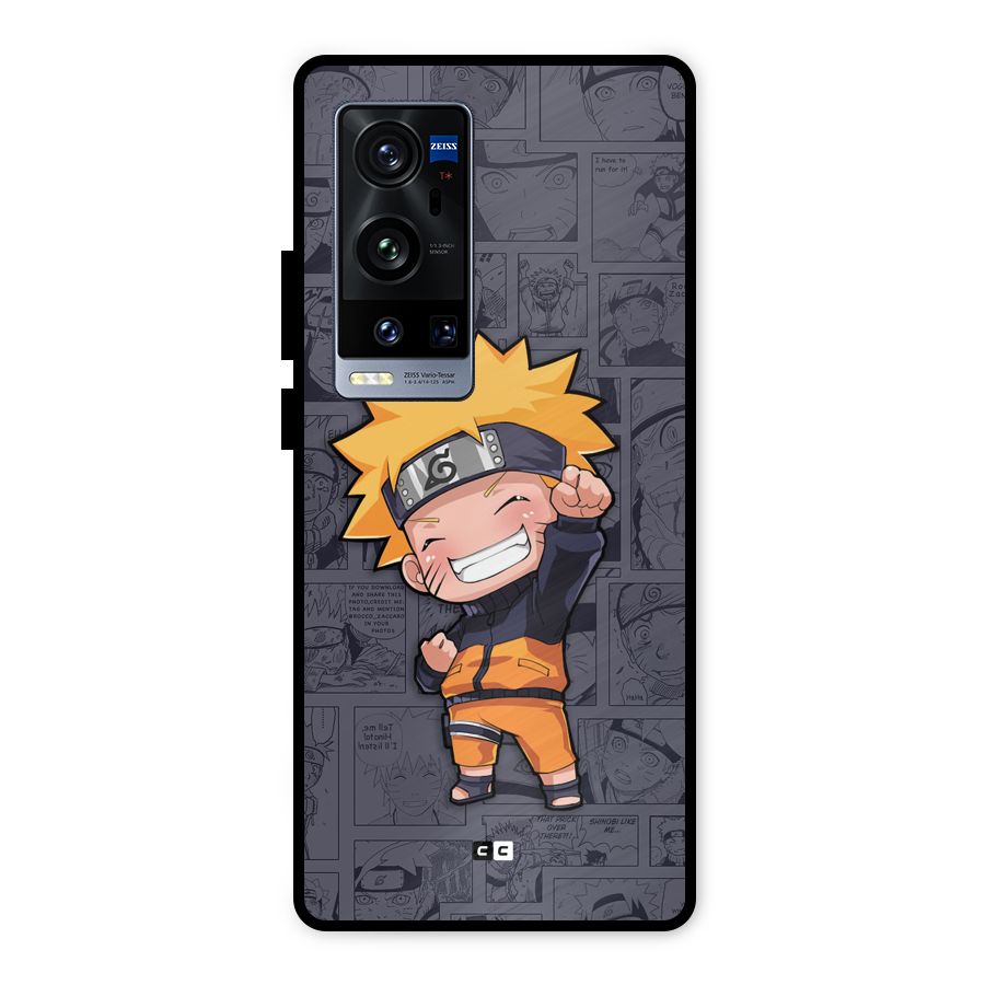 Cute Naruto Uzumaki Metal Back Case for Vivo X60 Pro Plus