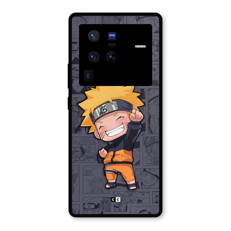 Cute Naruto Uzumaki Metal Back Case for Vivo X80 Pro