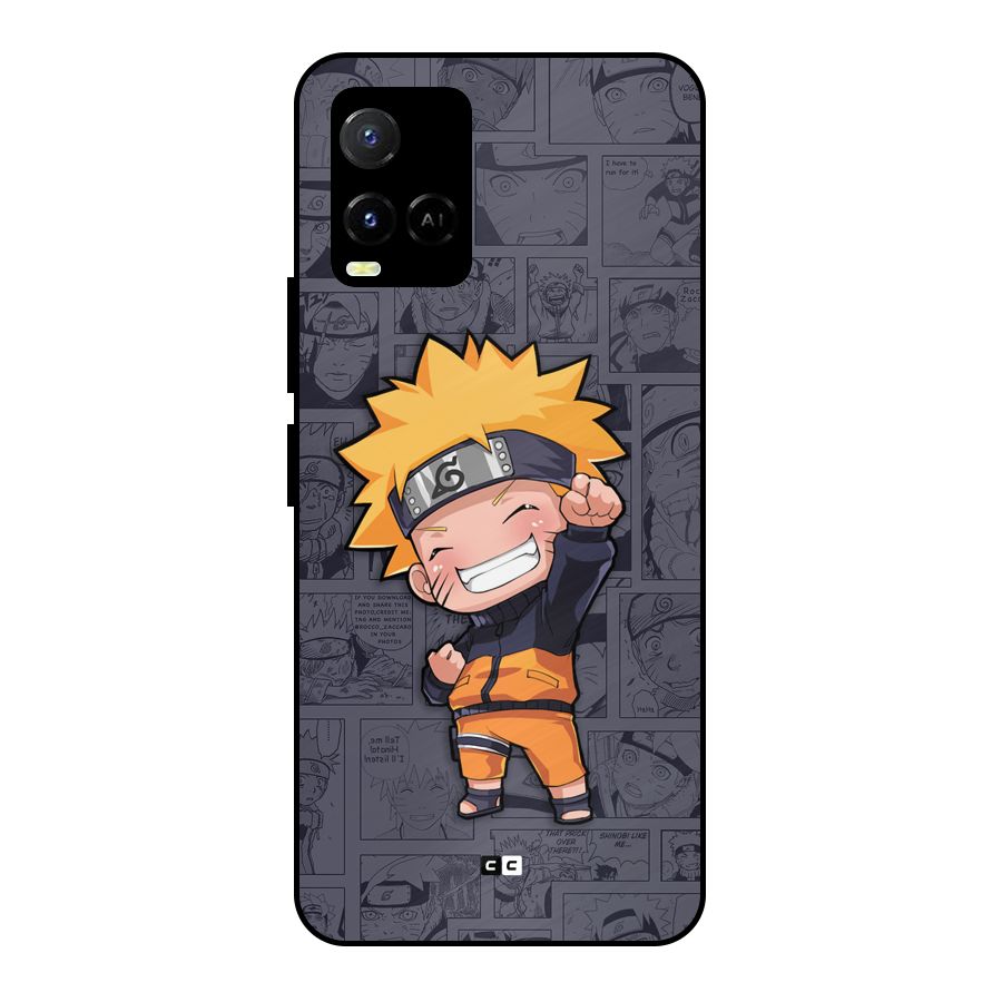 Cute Naruto Uzumaki Metal Back Case for Vivo Y21