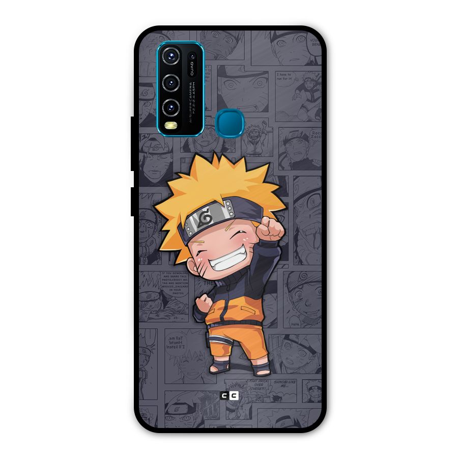 Cute Naruto Uzumaki Metal Back Case for Vivo Y30