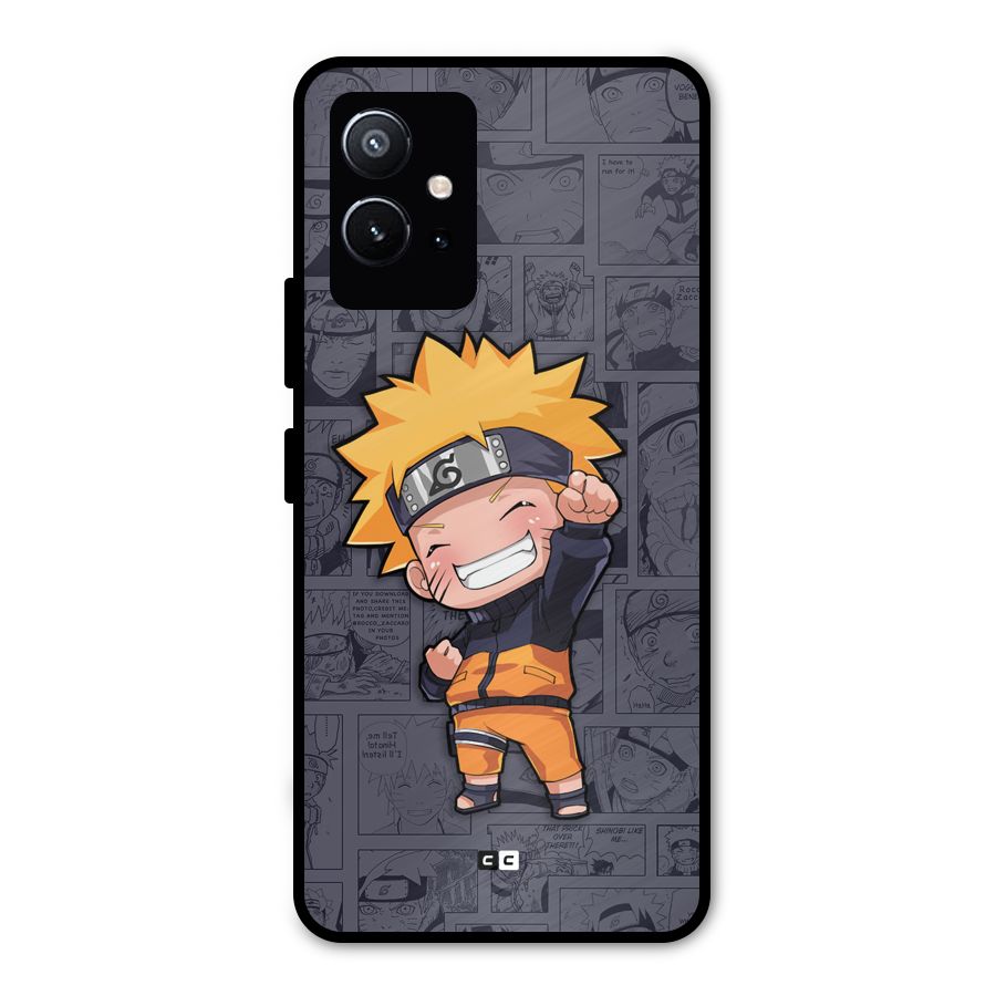 Cute Naruto Uzumaki Metal Back Case for Vivo Y75 5G