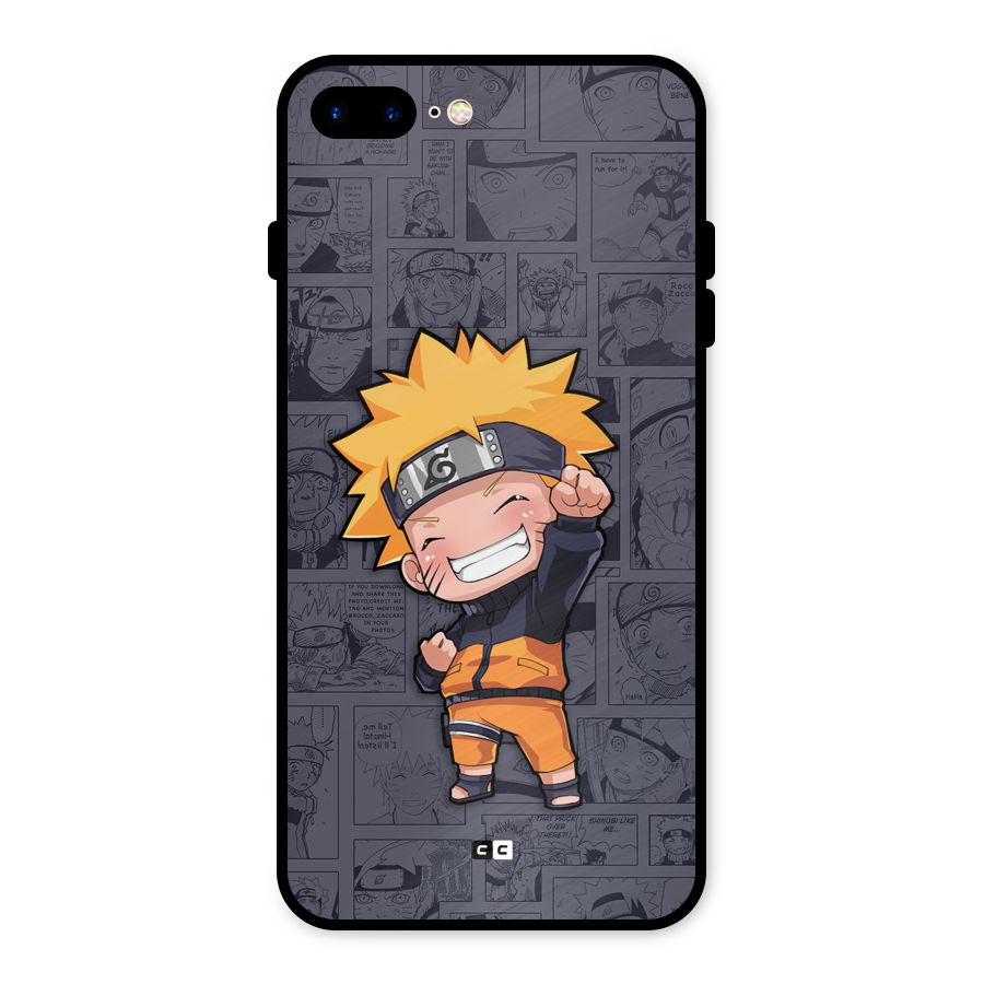 Cute Naruto Uzumaki Metal Back Case for iPhone 7 Plus