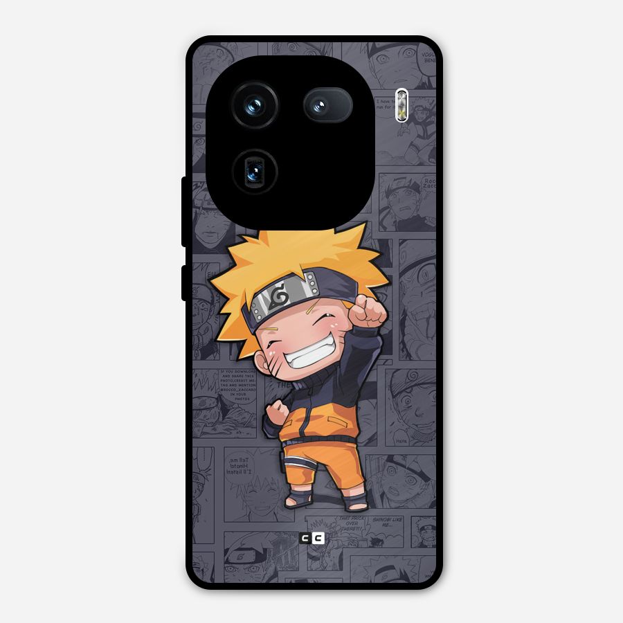 Cute Naruto Uzumaki Metal Back Case for iQOO 12