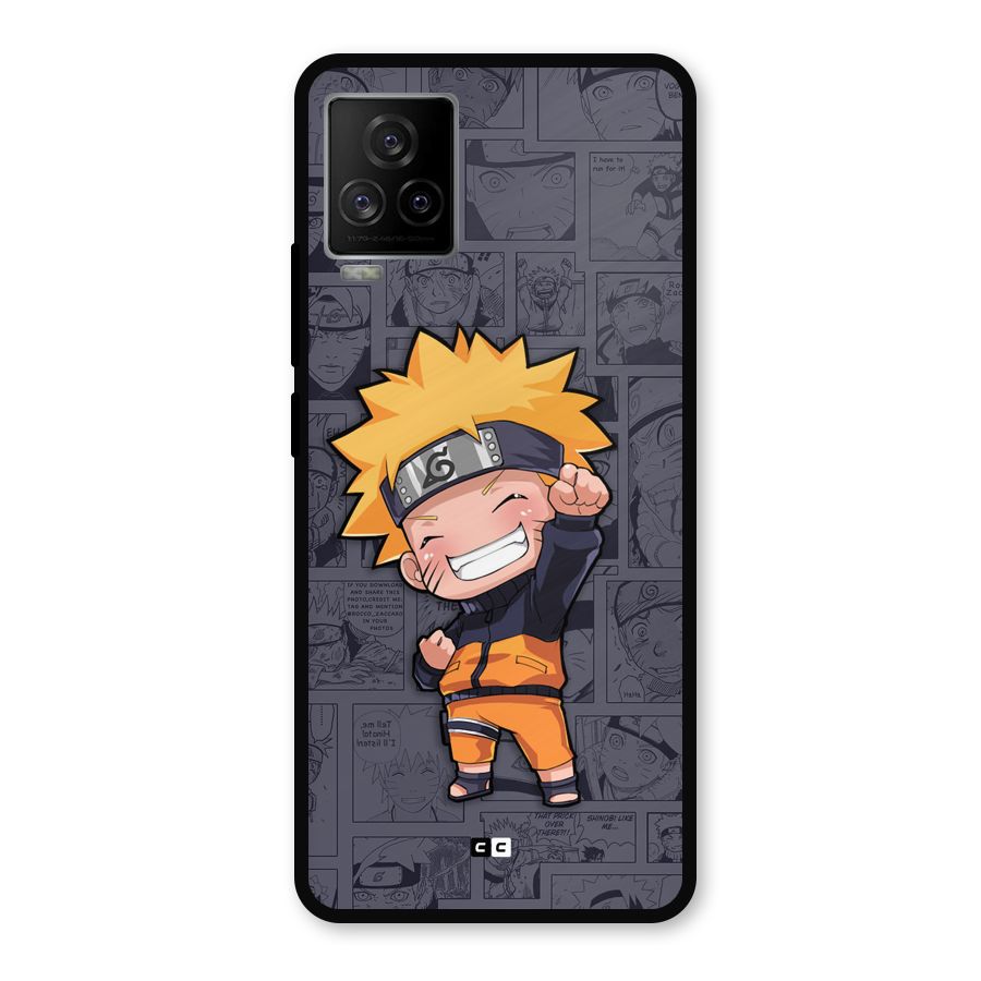 Cute Naruto Uzumaki Metal Back Case for iQOO 7 Legend 5G