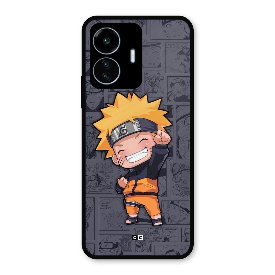 Cute Naruto Uzumaki Metal Back Case for vivo iQOO Z6 Lite 5G