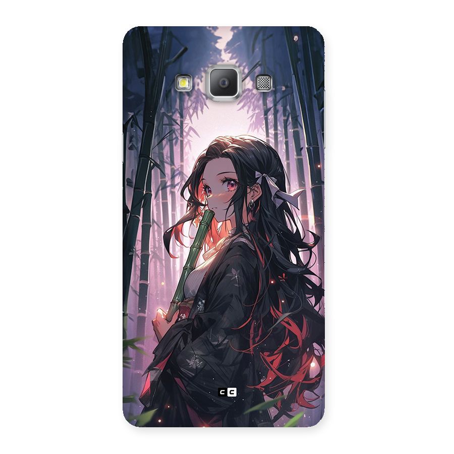 Cute Nezuko Back Case for Galaxy A7