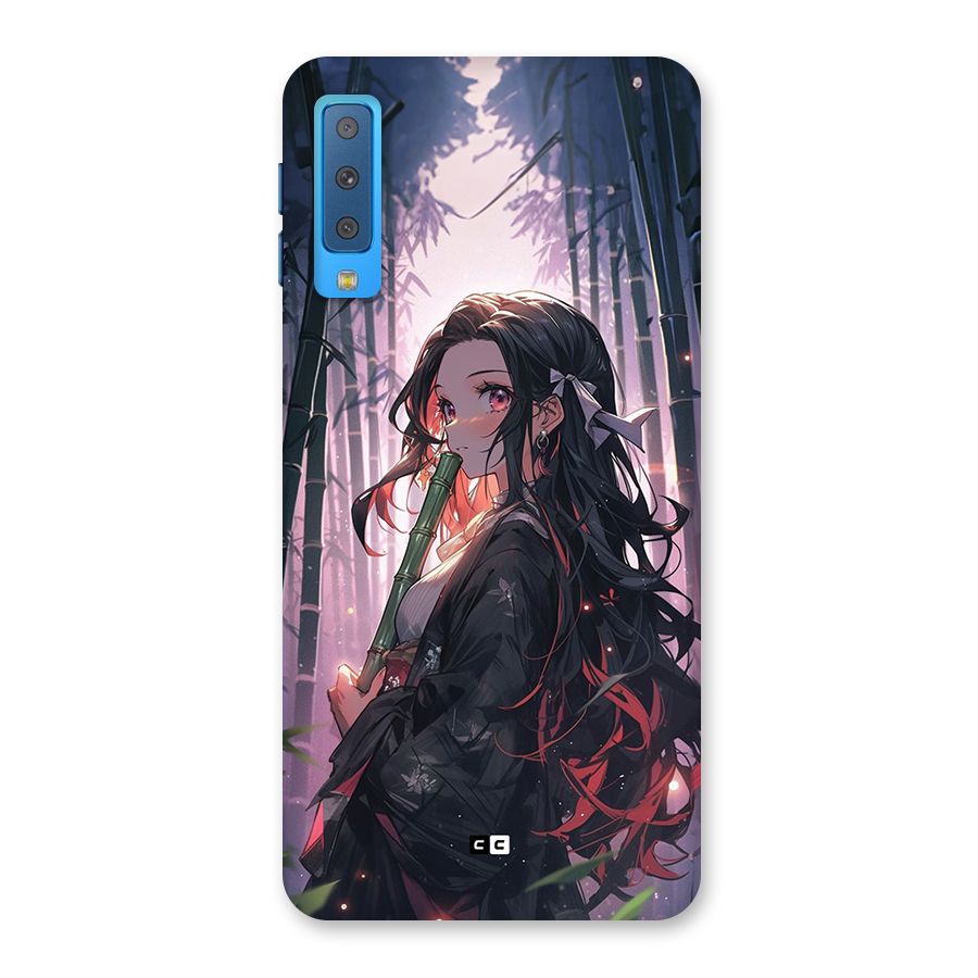 Cute Nezuko Back Case for Galaxy A7 (2018)