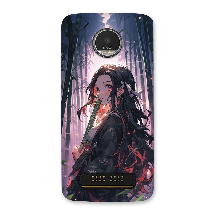 Cute Nezuko Back Case for Moto Z Play