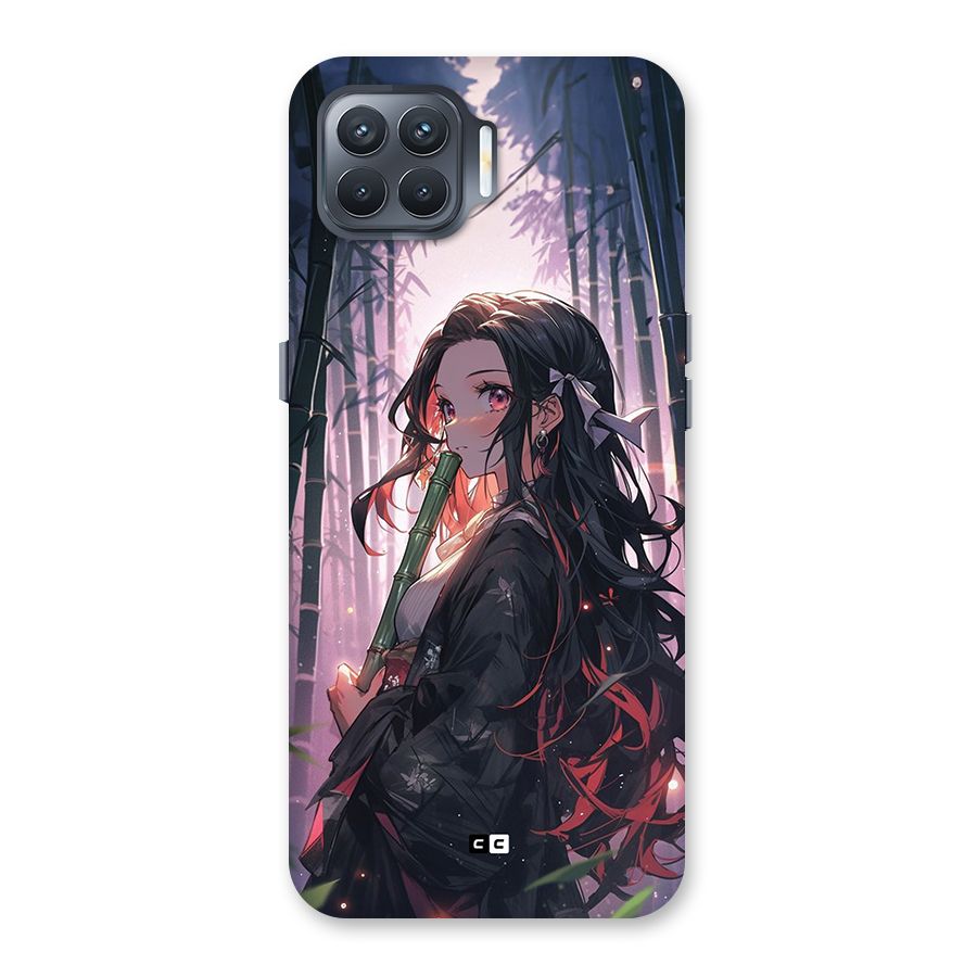 Cute Nezuko Back Case for Oppo F17 Pro
