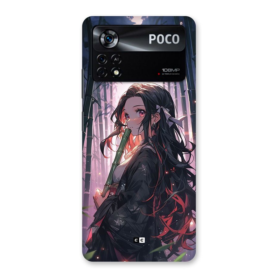 Cute Nezuko Back Case for Poco X4 Pro 5G
