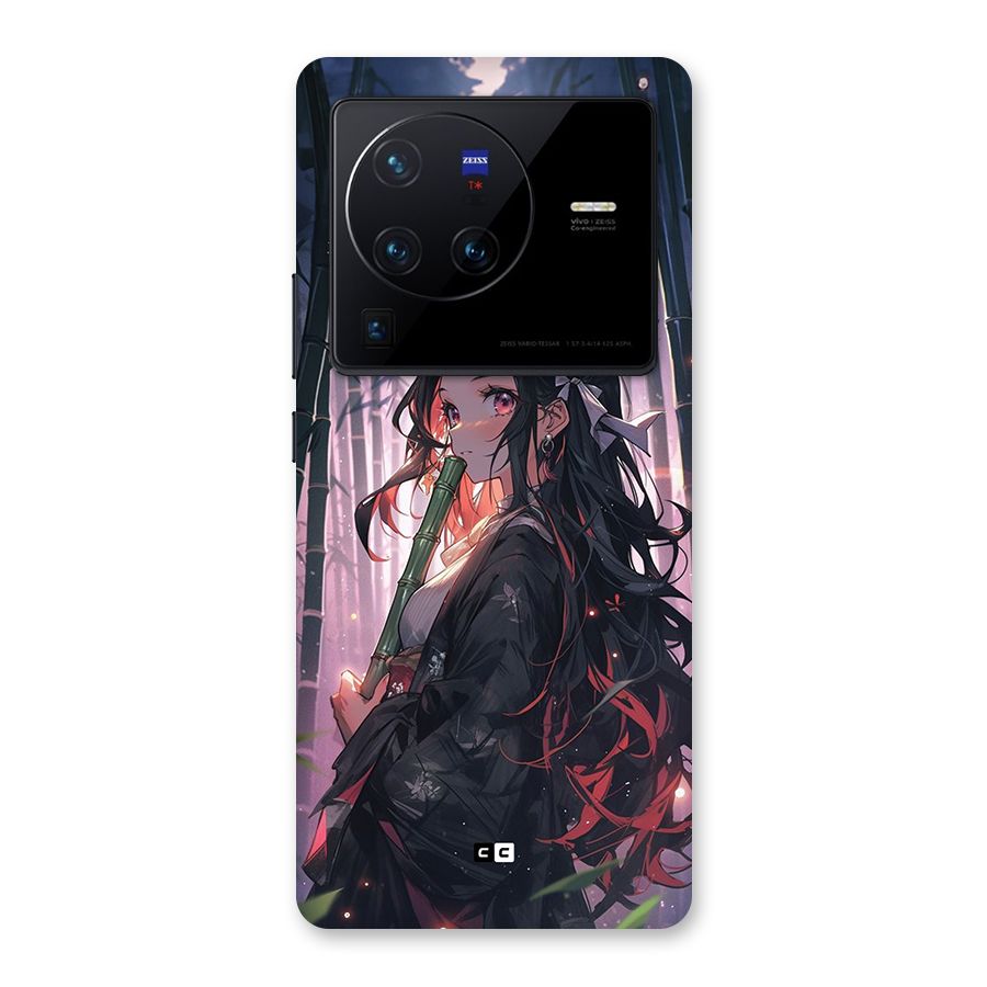 Cute Nezuko Back Case for Vivo X80 Pro