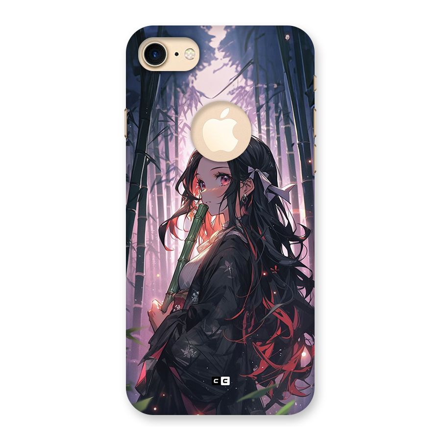 Cute Nezuko Back Case for iPhone 7 Logo Cut
