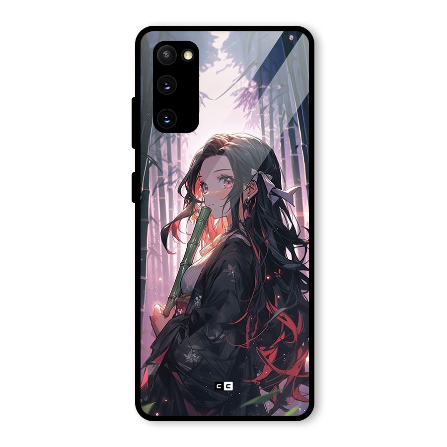 Cute Nezuko Glass Back Case for Galaxy S20 FE 5G