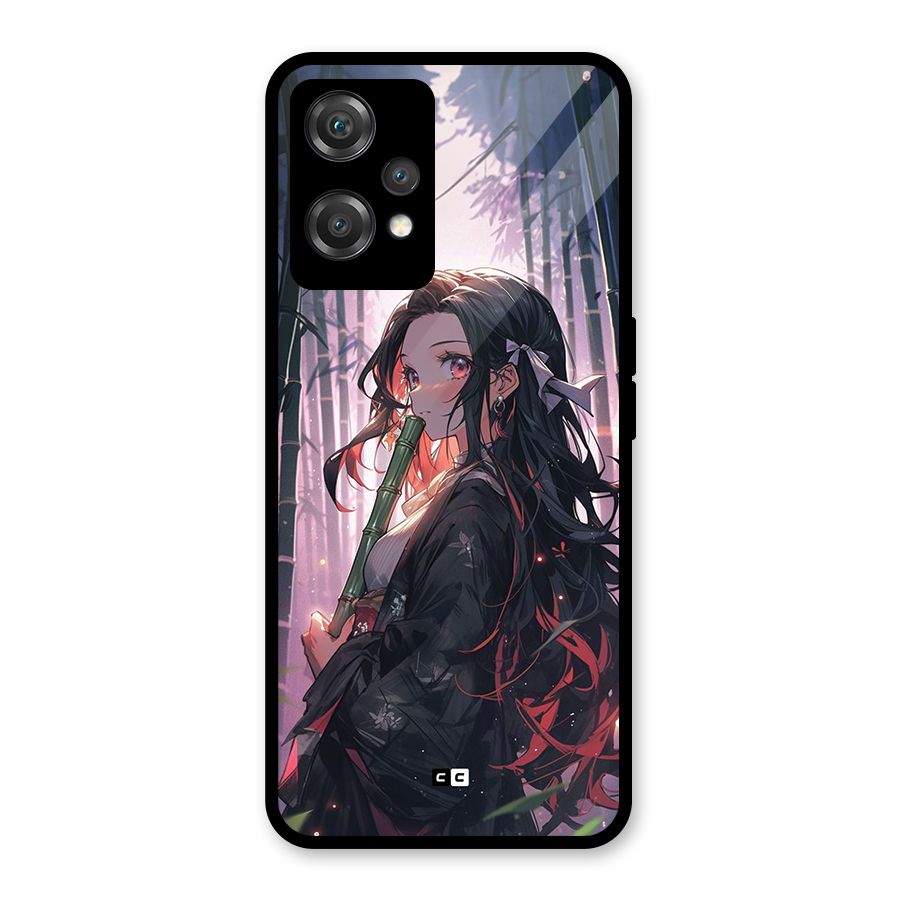 Cute Nezuko Glass Back Case for OnePlus Nord CE 2 Lite 5G