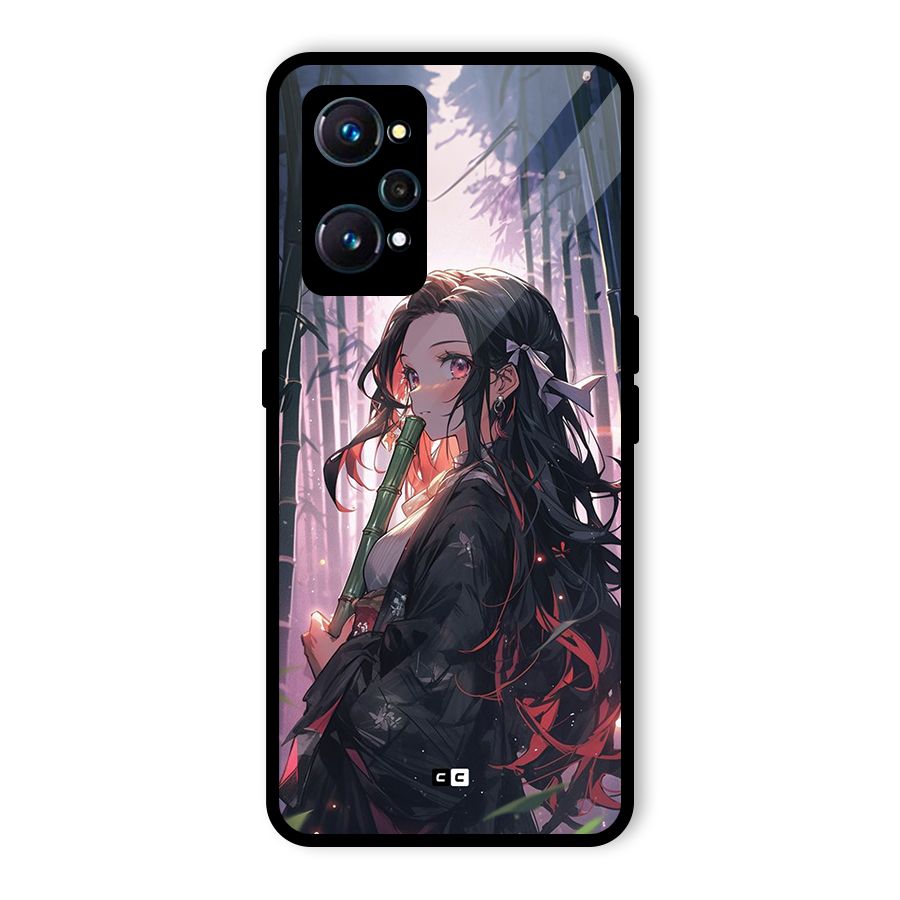Cute Nezuko Glass Back Case for Realme GT Neo2