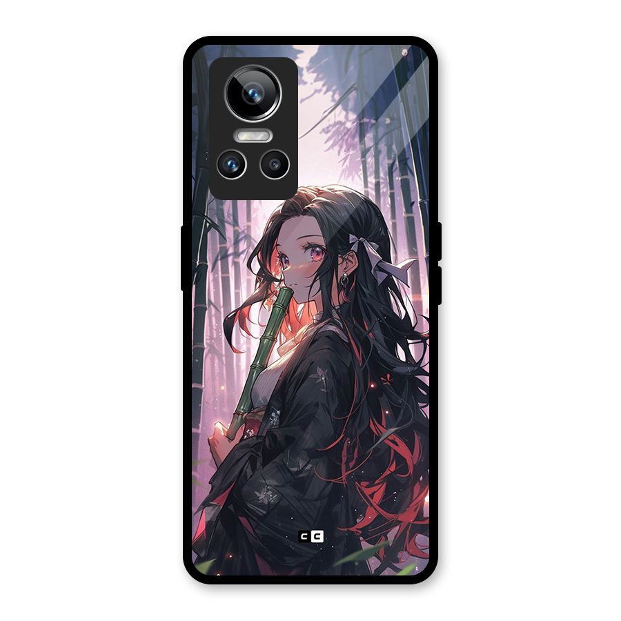 Cute Nezuko Glass Back Case for Realme GT Neo 3