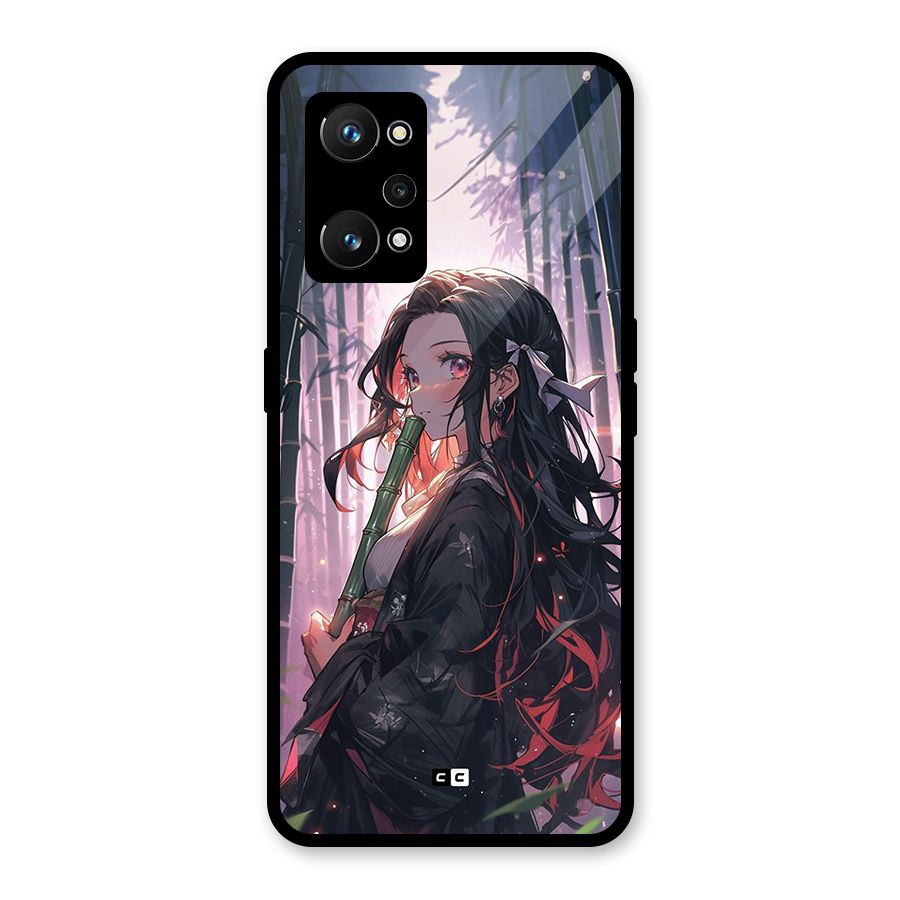 Cute Nezuko Glass Back Case for Realme GT Neo 3T