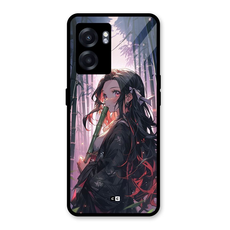Cute Nezuko Glass Back Case for Realme Narzo 50 5G