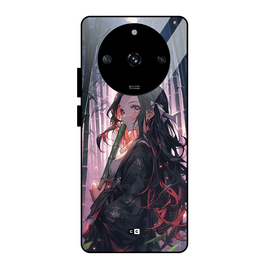Cute Nezuko Glass Back Case for Realme Narzo 60 5G