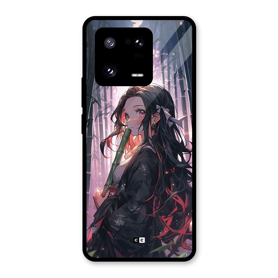 Cute Nezuko Glass Back Case for Xiaomi 13 Pro