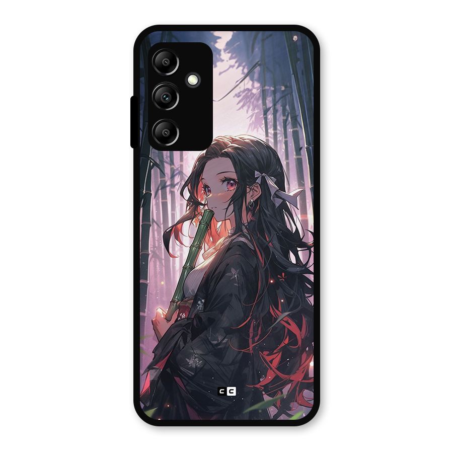 Cute Nezuko Metal Back Case for Galaxy A14 5G