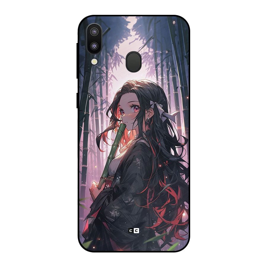 Cute Nezuko Metal Back Case for Galaxy M20