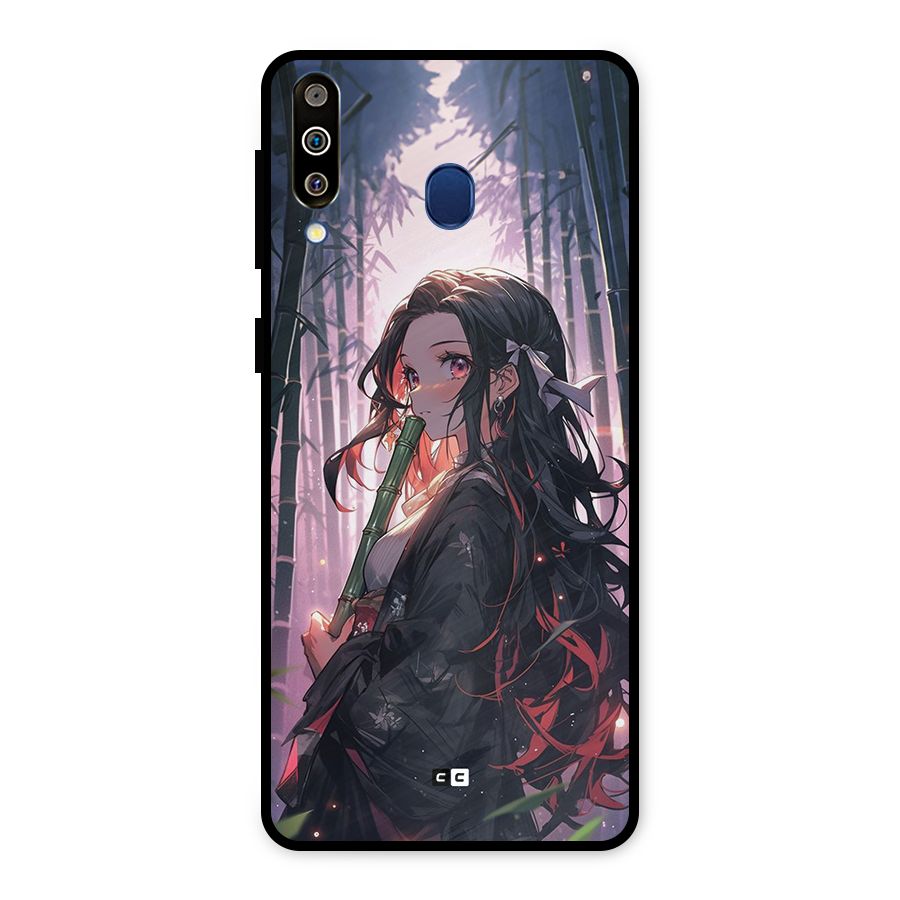 Cute Nezuko Metal Back Case for Galaxy M30