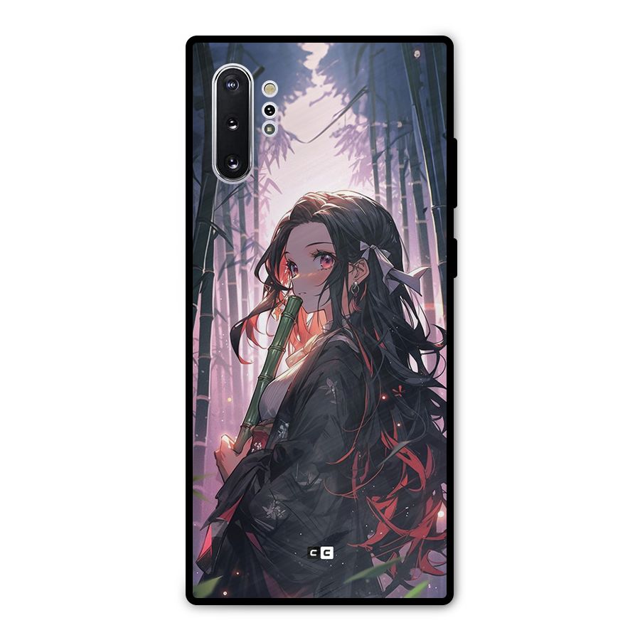 Cute Nezuko Metal Back Case for Galaxy Note 10 Plus