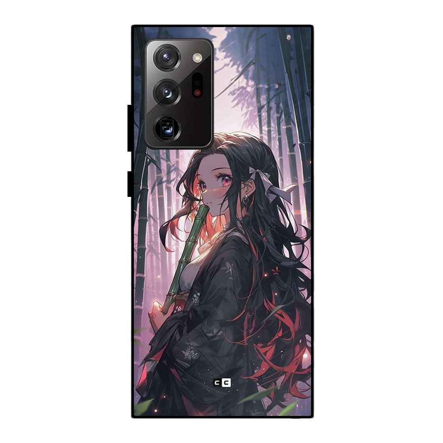 Cute Nezuko Metal Back Case for Galaxy Note 20 Ultra 5G