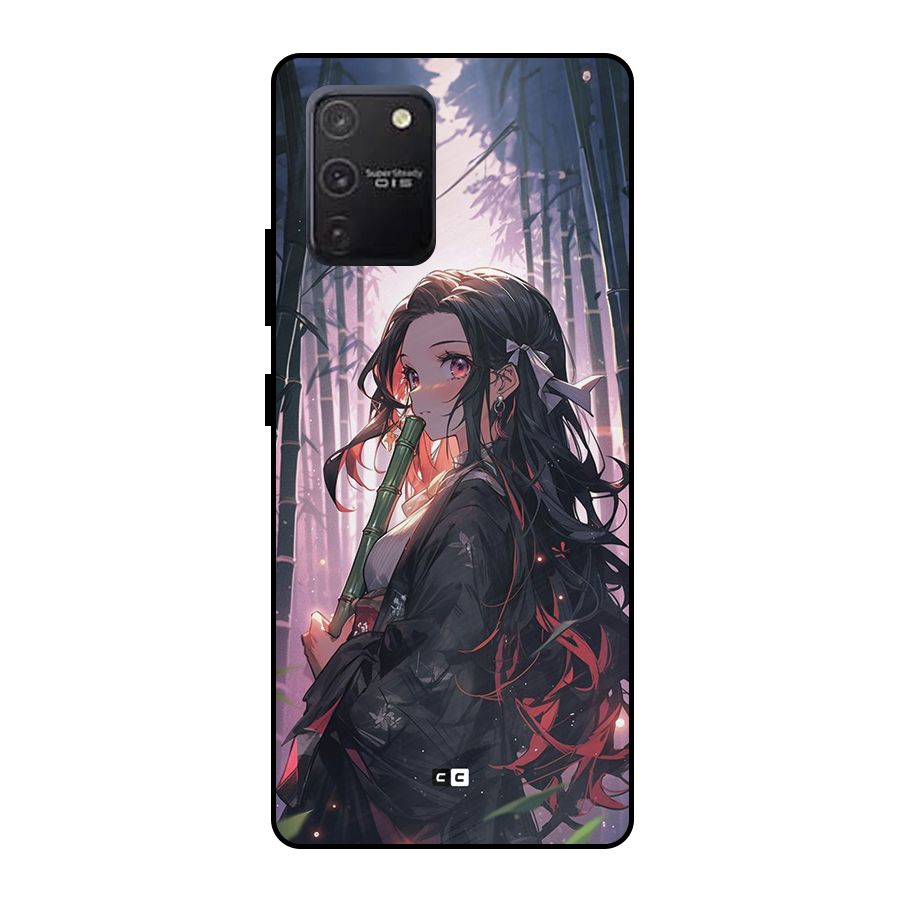 Cute Nezuko Metal Back Case for Galaxy S10 Lite