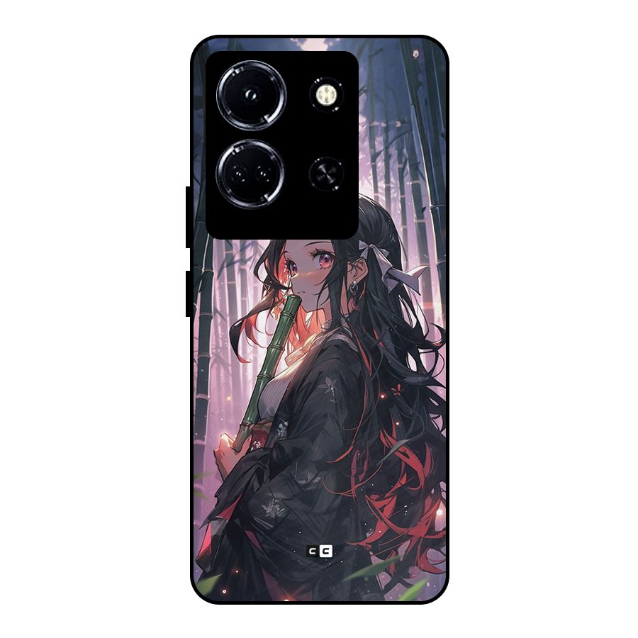 Cute Nezuko Metal Back Case for Infinix Note 30 5G