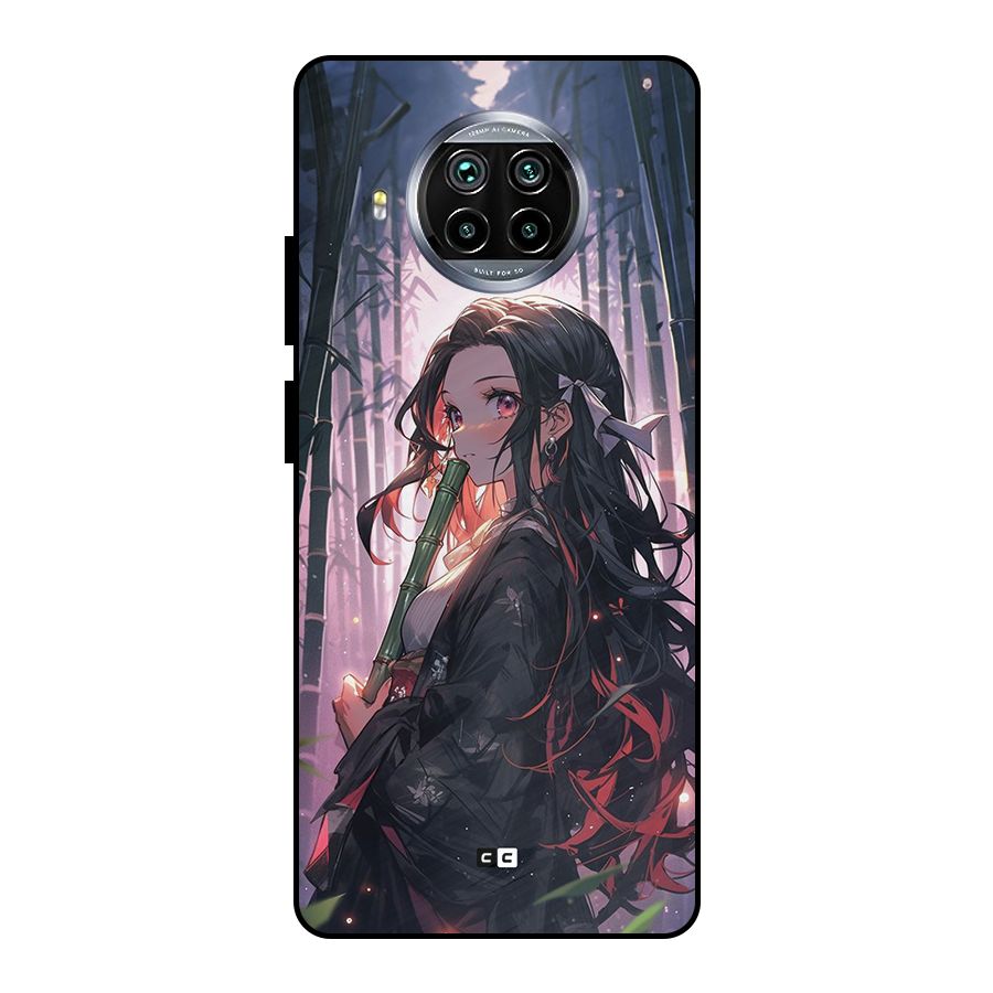 Cute Nezuko Metal Back Case for Mi 10i
