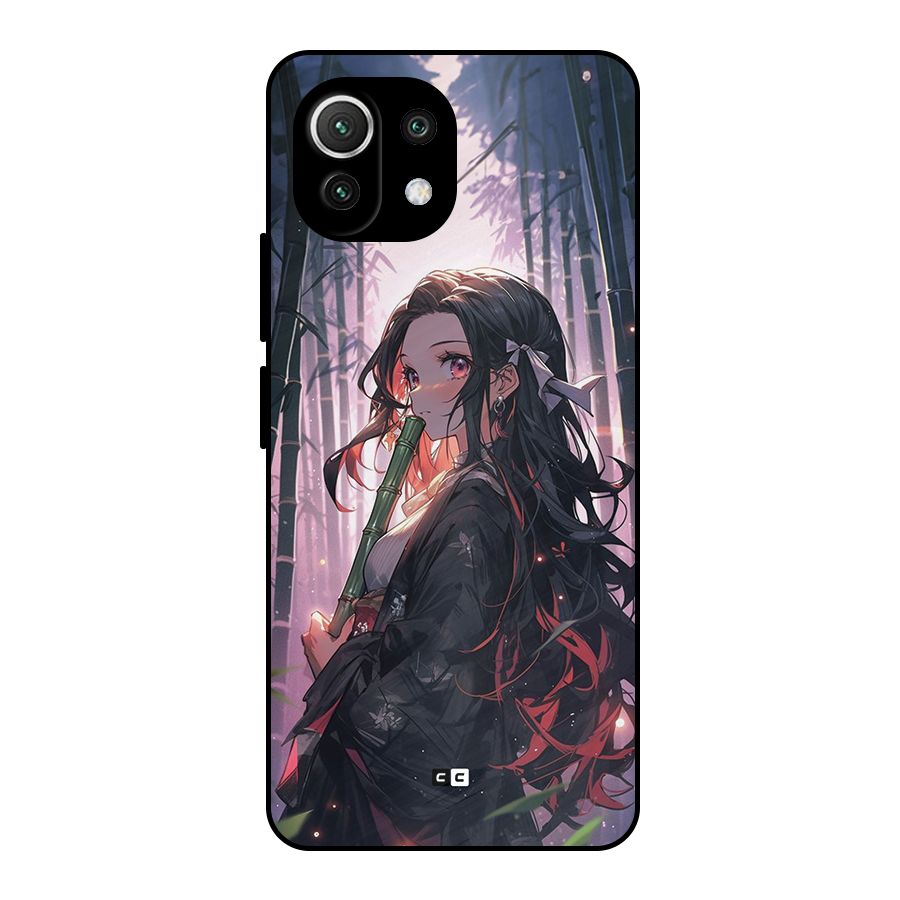 Cute Nezuko Metal Back Case for Mi 11 Lite NE 5G